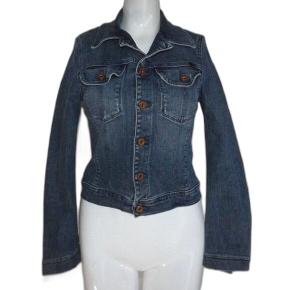 AG Denim Jacket, XS, Buttons, Pockets/Flaps, The Alamo, Stretch, Long sleeves - Picture 1 of 14